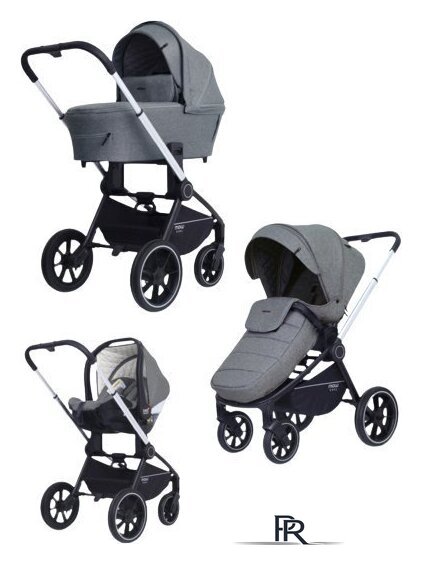 Универсальная коляска Rant MOWbaby Zoom PU (3 в 1, silver grey) - Изображение №1 — Интернет-магазин ПроЗаказ