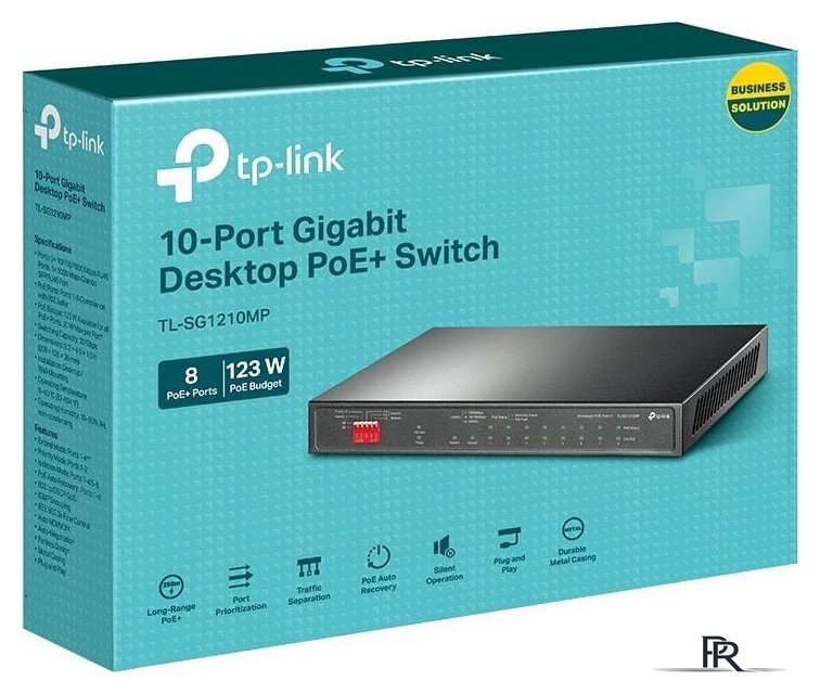 Неуправляемый коммутатор TP-Link TL-SG1210MP - Изображение №4 — Интернет-магазин ПроЗаказ
