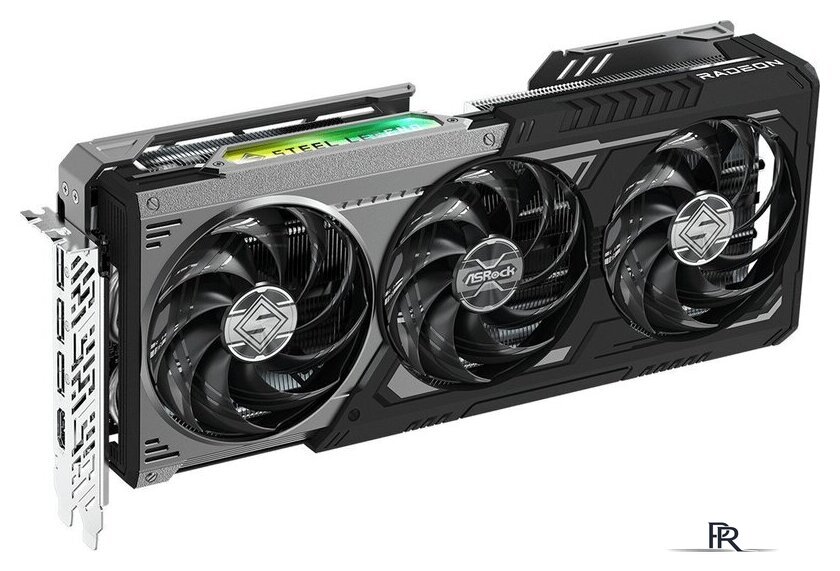 Видеокарта ASRock Radeon RX 9070 XT Steel Legend Dark 16GB RX9070XT SLD 16G - Изображение №1 — Интернет-магазин ПроЗаказ