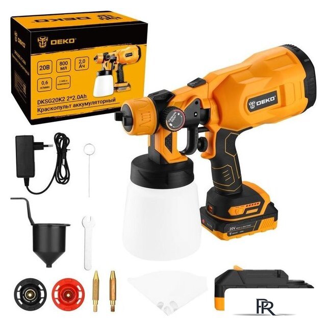 Краскораспылитель Deko DKSG20K2 063-4020 (с 2-мя АКБ) - Изображение №2 — Интернет-магазин ПроЗаказ