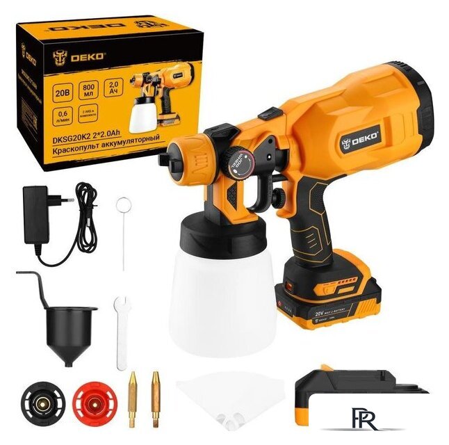 Краскораспылитель Deko DKSG20K2 063-4020 (с 2-мя АКБ) - Изображение №1 — Интернет-магазин ПроЗаказ