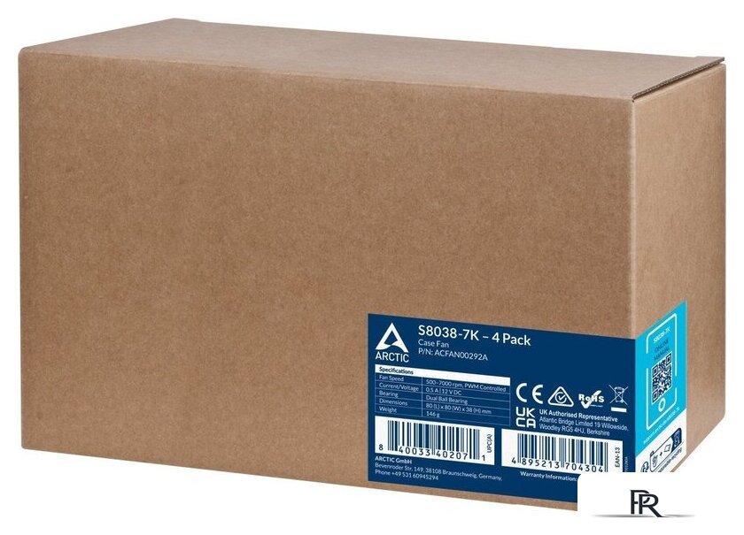 Комплект вентиляторов для корпуса Arctic S8038-7K 4 Pack ACFAN00292A - Изображение №6 — Интернет-магазин ПроЗаказ