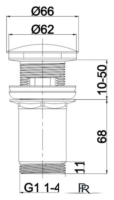 Донный клапан Whitecross A706CR (хром) - Изображение №2 — Интернет-магазин ПроЗаказ