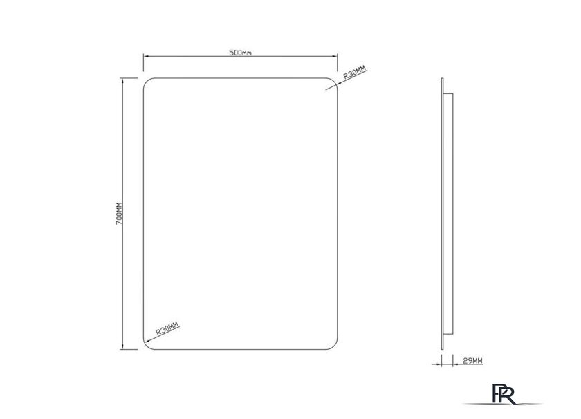  Roxen Зеркало Bella smart touch 510055-50ST (с бесконтактным сенсором и подсветкой) - Изображение №8 — Интернет-магазин ПроЗаказ