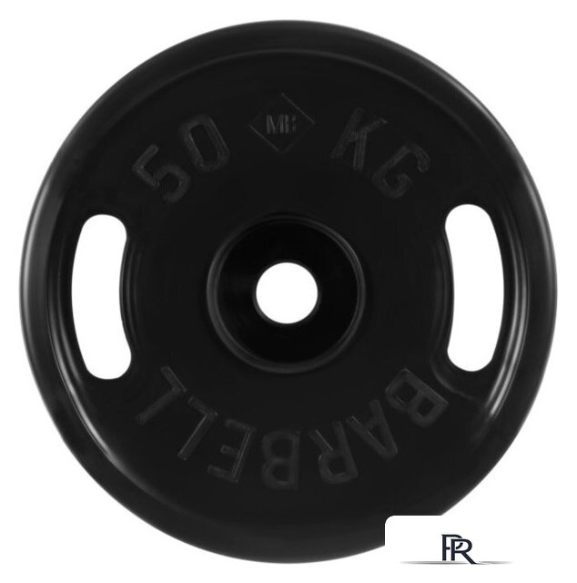 Диск MB Barbell Евро-классик с ручками 51 мм (1x50 кг) - Изображение №1 — Интернет-магазин ПроЗаказ