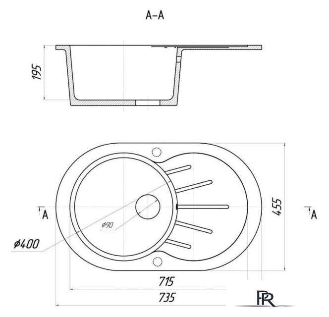 Кухонная мойка Wisent WA02-13 (GER013) - Изображение №10 — Интернет-магазин ПроЗаказ