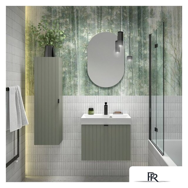  Lauter Зеркало Melisa овальное HA50 (серо-зеленый п/мат) - Изображение №3 — Интернет-магазин ПроЗаказ