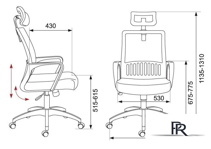 Офисное кресло Бюрократ MC-201-H/TW-11 (черный) - Изображение №6 — Интернет-магазин ПроЗаказ