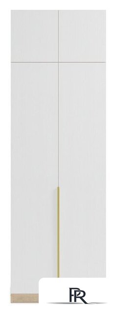 Шкаф распашной Soma Lord Gold 2-х створчатый 80x240 (дуб сонома/белый) - Изображение №2 — Интернет-магазин ПроЗаказ