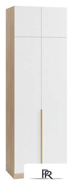Шкаф распашной Soma Lord Gold 2-х створчатый 80x240 (дуб сонома/белый) - Изображение №1 — Интернет-магазин ПроЗаказ
