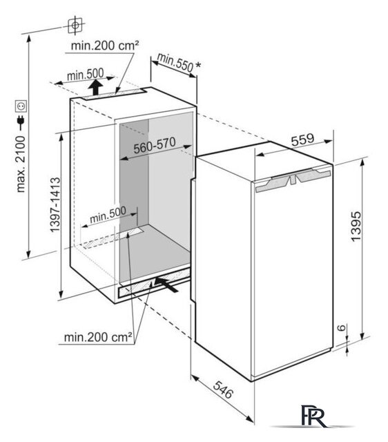 Однокамерный холодильник Liebherr IRe 4520 Plus - Изображение №3 — Интернет-магазин ПроЗаказ