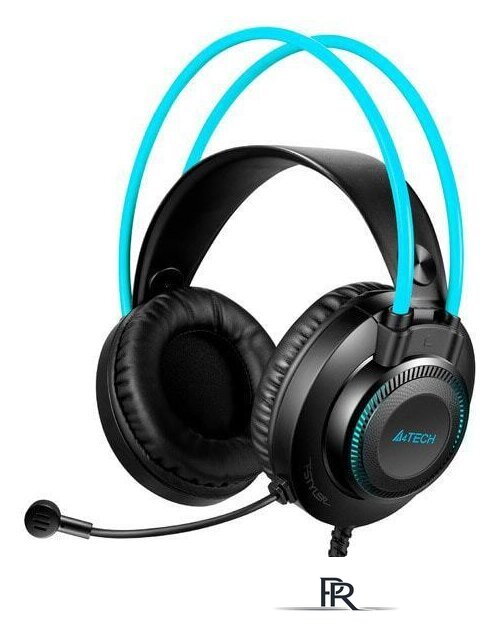 Наушники A4Tech Fstyler FH200i (черный/голубой) - Изображение №2 — Интернет-магазин ПроЗаказ