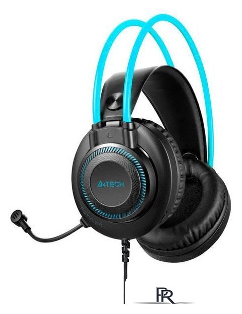 Наушники A4Tech Fstyler FH200i (черный/голубой) - Изображение №3 — Интернет-магазин ПроЗаказ