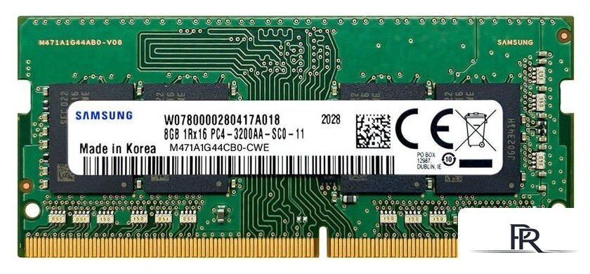 Оперативная память Samsung 8ГБ DDR4 SODIMM 3200 МГц M471A1G44CB0-CWE - Изображение №1 — Интернет-магазин ПроЗаказ