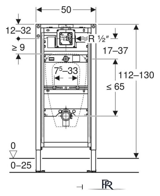 Инсталляция для писсуара Geberit Duofix 111.616.00.2 - Изображение №3 — Интернет-магазин ПроЗаказ