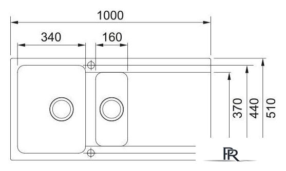 Кухонная мойка Franke Orion OID 651-100 114.0476.403 (серый асфальт) - Изображение №2 — Интернет-магазин ПроЗаказ