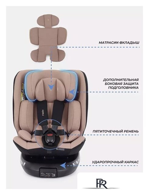 Детское автокресло Rant Helix Isofix AY819 (бежевый) - Изображение №7 — Интернет-магазин ПроЗаказ