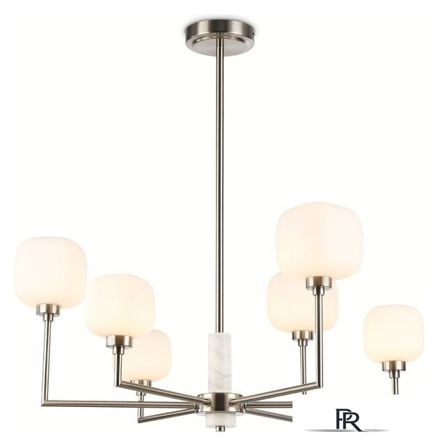 Подвесная люстра Ambrella light LH53001/6 SN/FR (сатин никель/белый матовый) - Изображение №1 — Интернет-магазин ПроЗаказ