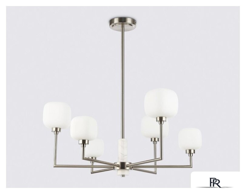 Подвесная люстра Ambrella light LH53001/6 SN/FR (сатин никель/белый матовый) - Изображение №4 — Интернет-магазин ПроЗаказ