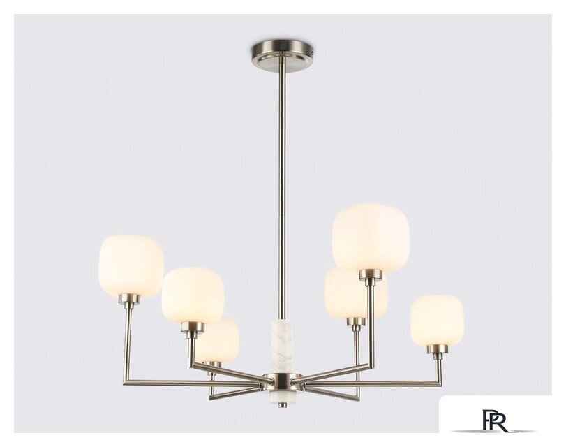 Подвесная люстра Ambrella light LH53001/6 SN/FR (сатин никель/белый матовый) - Изображение №2 — Интернет-магазин ПроЗаказ