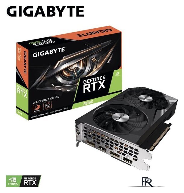 Видеокарта Gigabyte GeForce RTX 3060 Windforce OC 12G GV-N3060WF2OC-12GD - Изображение №4 — Интернет-магазин ПроЗаказ