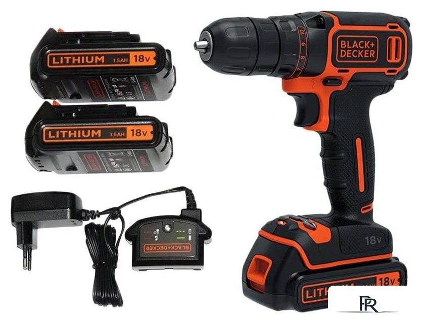 Дрель-шуруповерт Black & Decker BDCDC18B (с 2-мя АКБ, без кейса) - Изображение №1 — Интернет-магазин ПроЗаказ