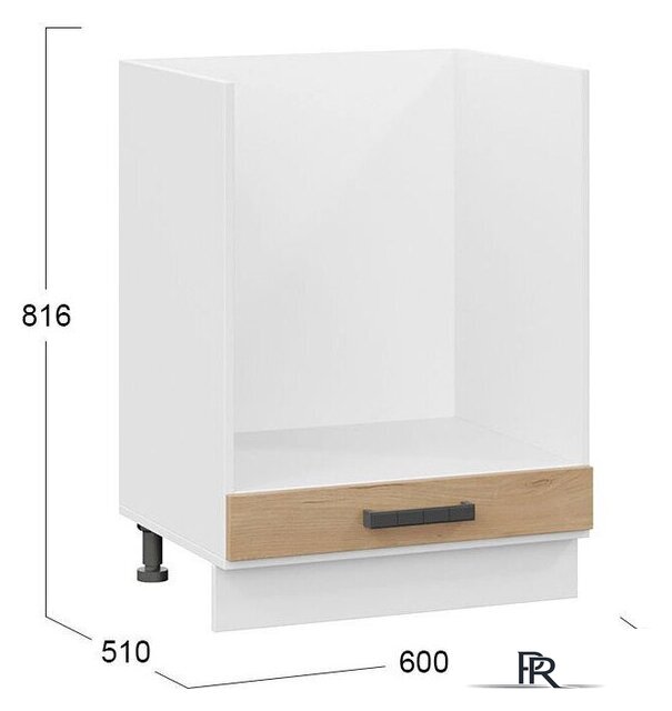 Шкаф напольный Трия Детройт 1Н6Б (белый/дуб крафт золотой) - Изображение №2 — Интернет-магазин ПроЗаказ