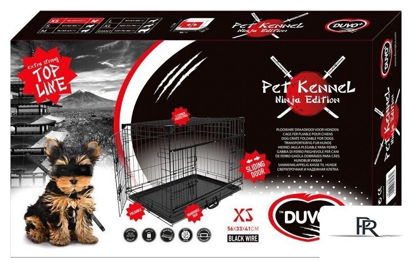 Клетка Duvo Plus Pet Kennel Ninja Medium 11640/DV (черный) - Изображение №2 — Интернет-магазин ПроЗаказ