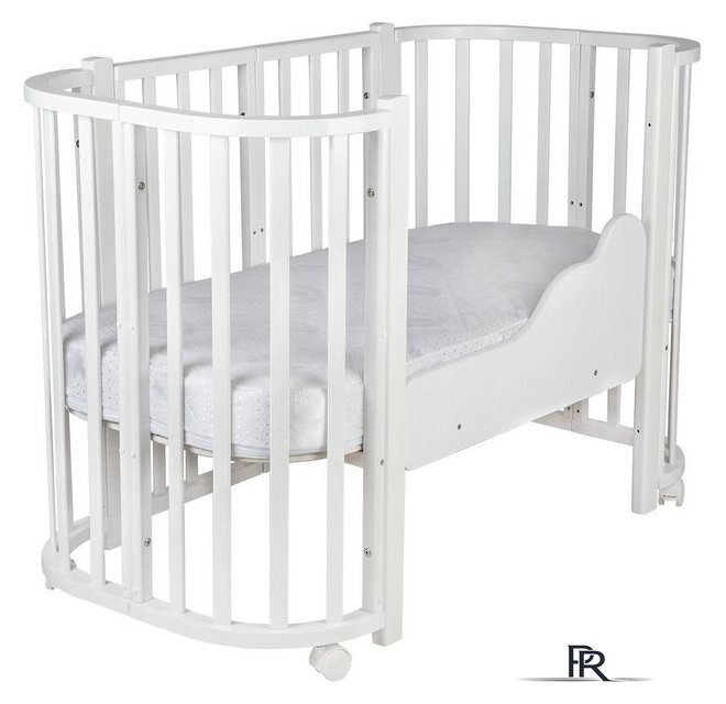 Кроватка-трансформер Indigo Baby Lux 3 в 1 (белый/белый) - Изображение №1 — Интернет-магазин ПроЗаказ