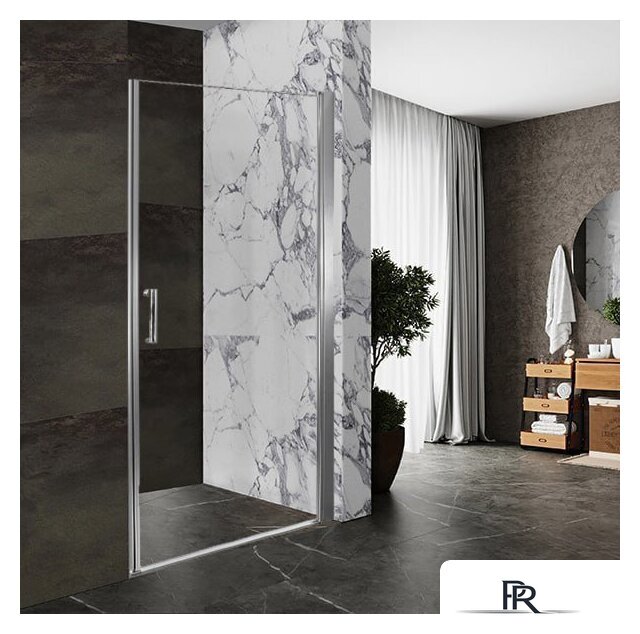 Душевая дверь Roxen Astra 580110-90 (хром/прозрачное) - Изображение №1 — Интернет-магазин ПроЗаказ