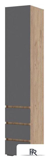 Шкаф-пенал Стендмебель Хелен ПН 03 (серый графит 0162/дуб крафт золотой) - Изображение №1 — Интернет-магазин ПроЗаказ