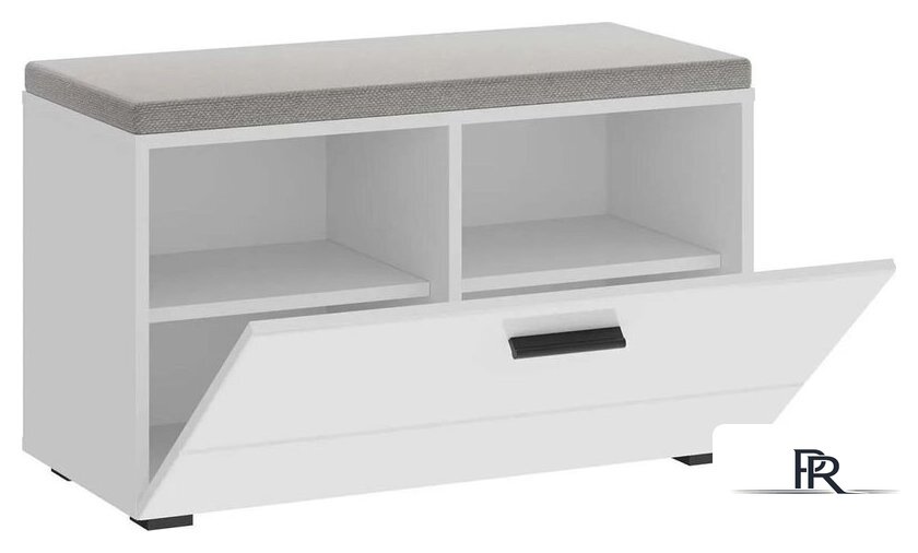 Тумба для обуви НК-Мебель Gloss 73374544 (белый/белый глянец) - Изображение №2 — Интернет-магазин ПроЗаказ