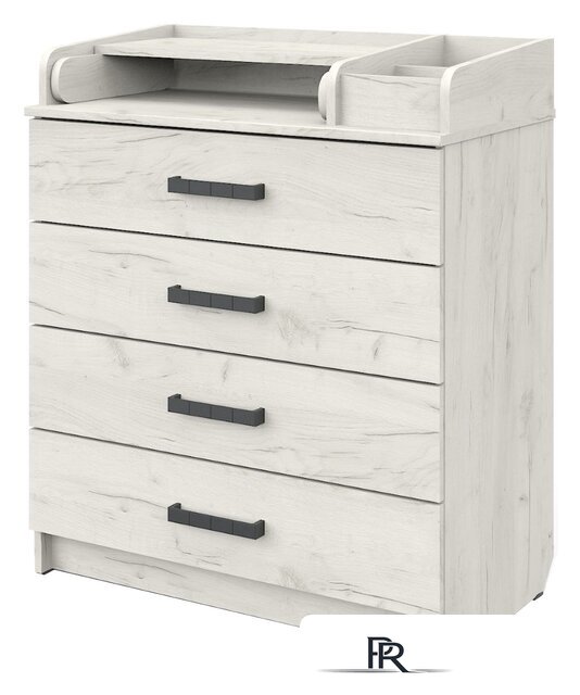 Детский комод Атон Мебель Marvin (дуб крафт белый) - Изображение №1 — Интернет-магазин ПроЗаказ