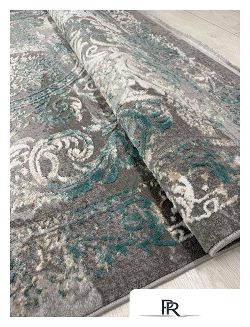 Ковер для жилой комнаты Radjab Carpet Афина Прямоугольник 9009A 12814RK (3x5, Grey/Green) - Изображение №7 — Интернет-магазин ПроЗаказ