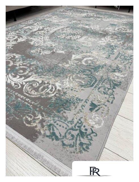 Ковер для жилой комнаты Radjab Carpet Афина Прямоугольник 9009A 12814RK (3x5, Grey/Green) - Изображение №6 — Интернет-магазин ПроЗаказ