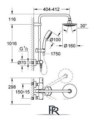 Душевая система  Grohe New Tempesta Cosmopolitan System 160 (27922 000) - Изображение №2 — Интернет-магазин ПроЗаказ