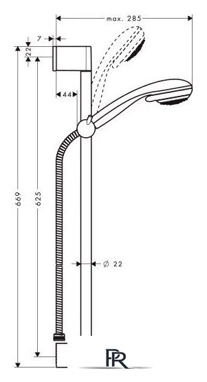 Душевой гарнитур  Hansgrohe Crometta 85 (27763000) - Изображение №2 — Интернет-магазин ПроЗаказ