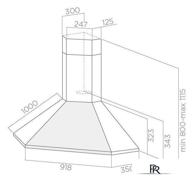 Кухонная вытяжка Elica Acuta IX/F/100 [PRF0121267] - Изображение №4 — Интернет-магазин ПроЗаказ