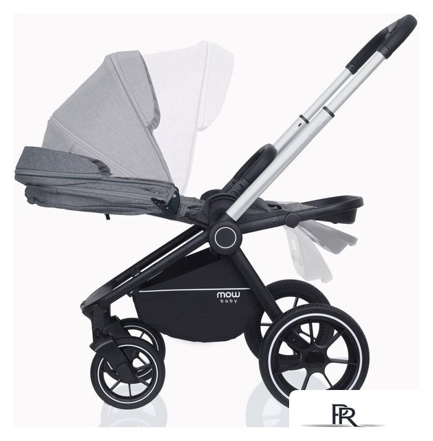 Универсальная коляска Rant MOWbaby Zoom PU (2 в 1, silver grey) - Изображение №6 — Интернет-магазин ПроЗаказ
