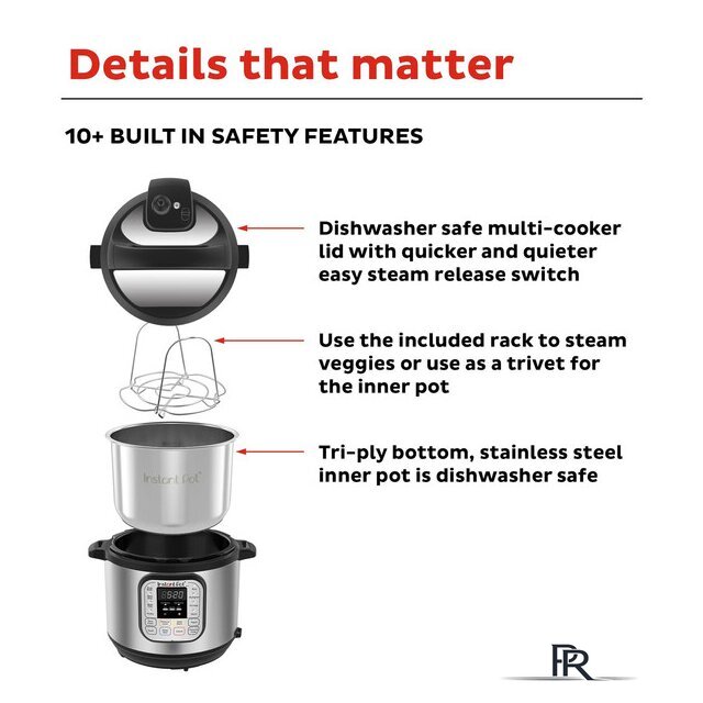 Мультиварка-скороварка Instant Pot Duo 6 - Изображение №3 — Интернет-магазин ПроЗаказ