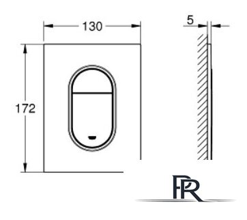 Панель смыва Grohe Arena Cosmopolitan S 37624000 (хром) - Изображение №2 — Интернет-магазин ПроЗаказ