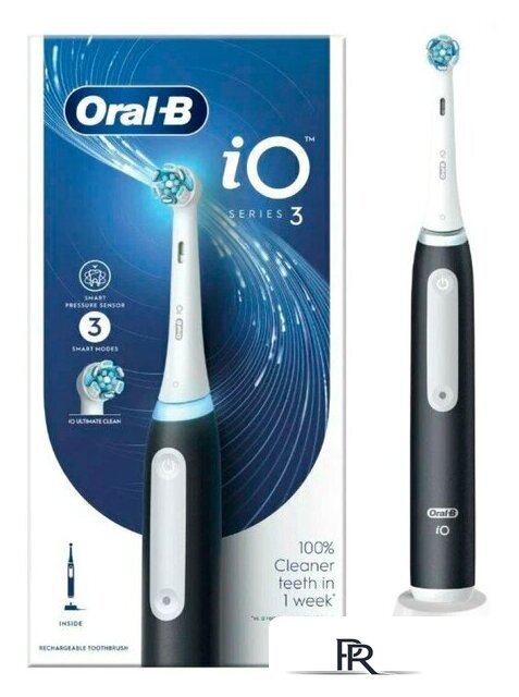 Электрическая зубная щетка Oral-B iO 3 iOG3.1A6.0 (черный) - Изображение №1 — Интернет-магазин ПроЗаказ