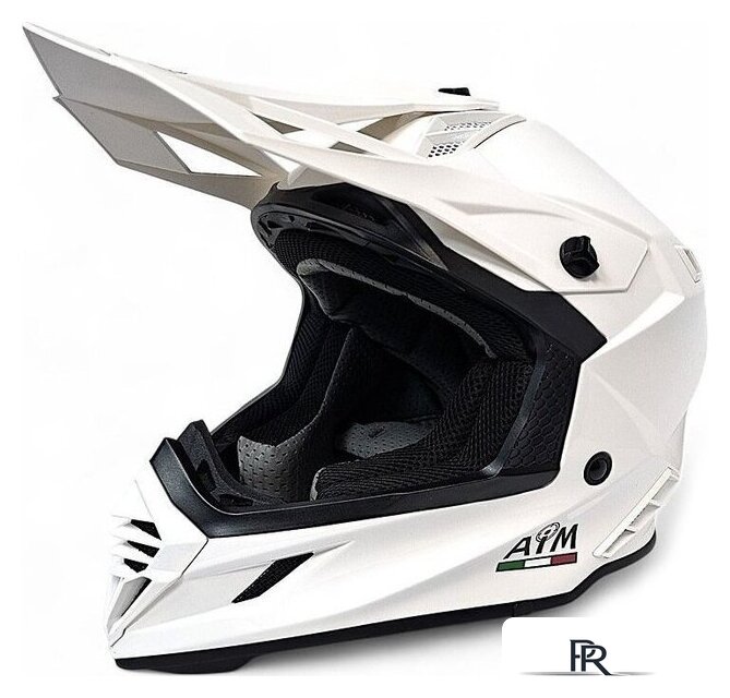 Мотошлем AIM RH855 Fiber Glass RH855-007-XL (XL, белый глянец) - Изображение №1 — Интернет-магазин ПроЗаказ