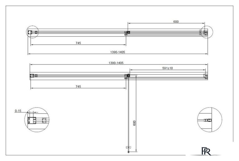 Душевая дверь Cezares URBAN-B-12-140-C-NERO - Изображение №8 — Интернет-магазин ПроЗаказ
