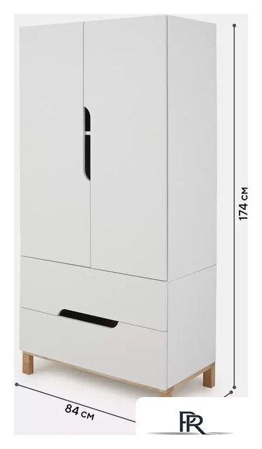 Шкаф распашной MOWbaby Lilla / 400 (Cloud White) - Изображение №2 — Интернет-магазин ПроЗаказ
