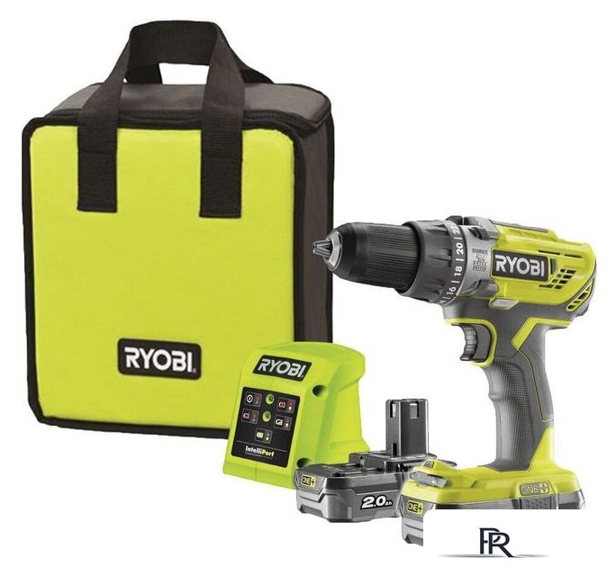 Ударная дрель-шуруповерт Ryobi R18PD3-220S 5133003342 (с 2-мя АКБ, сумка) - Изображение №2 — Интернет-магазин ПроЗаказ