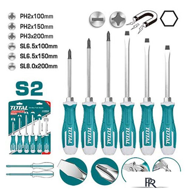 Набор отверток Total THGSS2606 (6 предметов) - Изображение №1 — Интернет-магазин ПроЗаказ