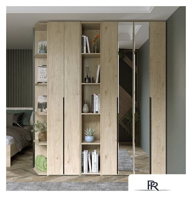 Шкаф-гармошка Евва Лайн ЛН-1D.450.01(0Z) (гикори кингстон) - Изображение №5 — Интернет-магазин ПроЗаказ