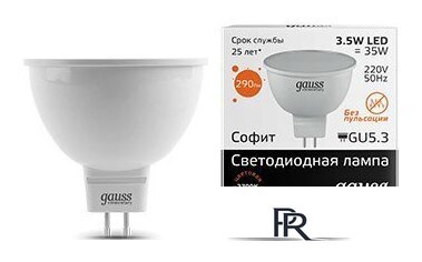 Светодиодная лампочка Gauss Elementary GU5.3 3.5Вт 3000K 13514 - Изображение №1 — Интернет-магазин ПроЗаказ
