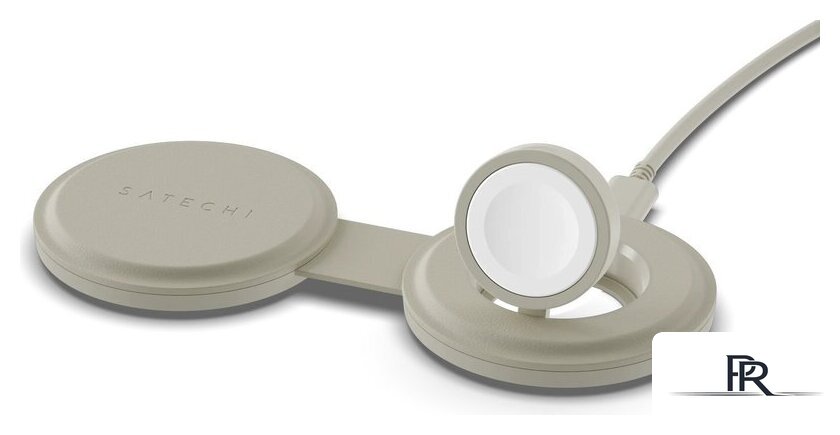 Беспроводное зарядное Satechi OntheGo 2-in-1 Charger ST-QTG21W (бежевый) - Изображение №2 — Интернет-магазин ПроЗаказ